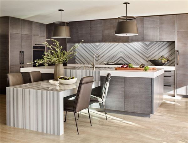 white gray marble countertops for kitchen