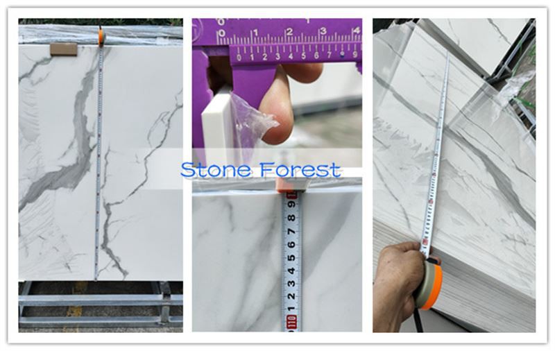 Porcelain slab sintered stone inspection