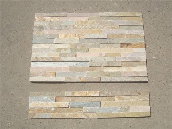 yellow wooden slate wall