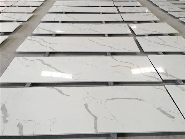 calacatta quartz countertops polished
