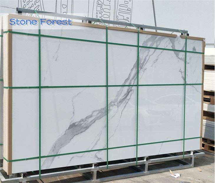 calacatta look porcelain slab for floor