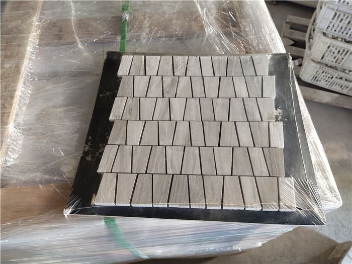 wooden white marble mosaic tile for wall