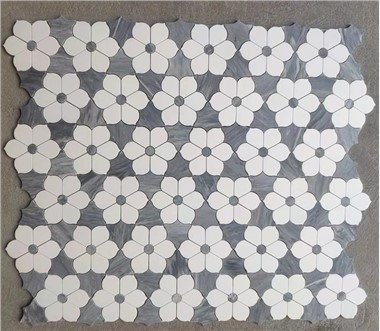 Mozek Marmar Bunga Kelabu Dan Putih