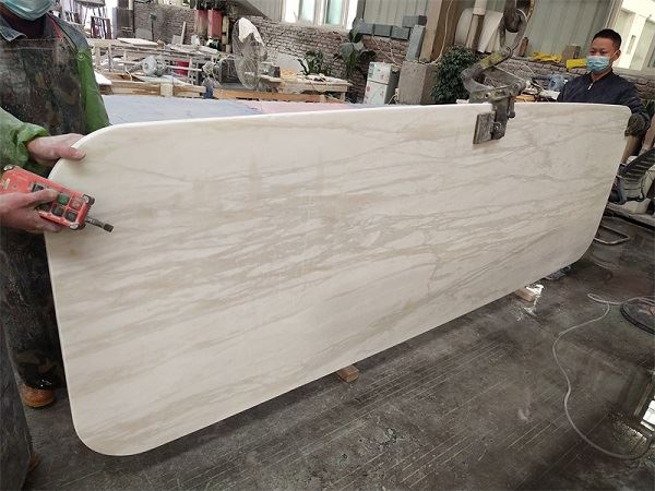 white and gold marble polished