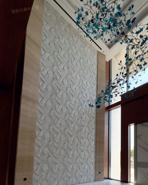 3D White Marble Wall Tiles