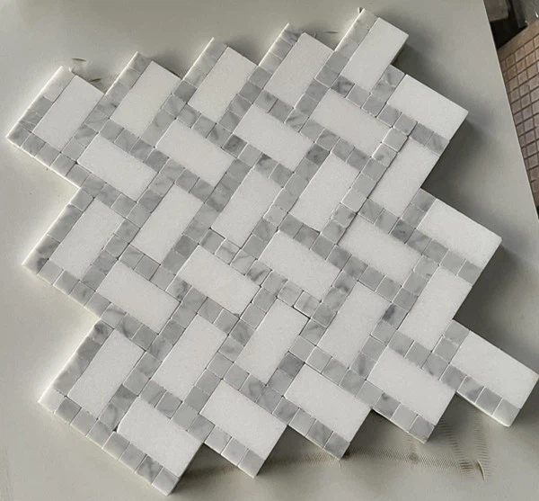 Bianco Carrara Thassos Marble Mosaic tiles