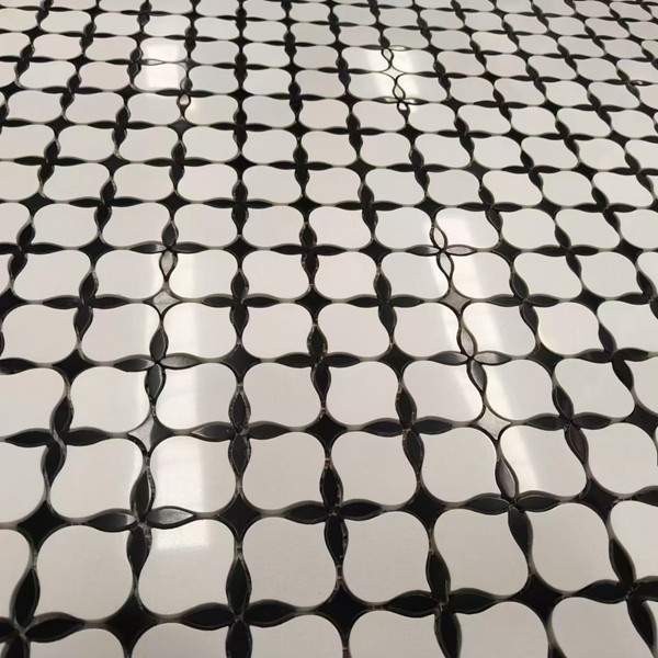 Black and White Mosaic Floor Tile