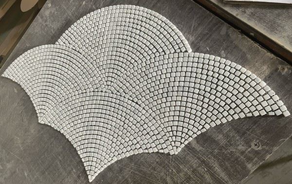 Carrara Fan Mosaic Tile