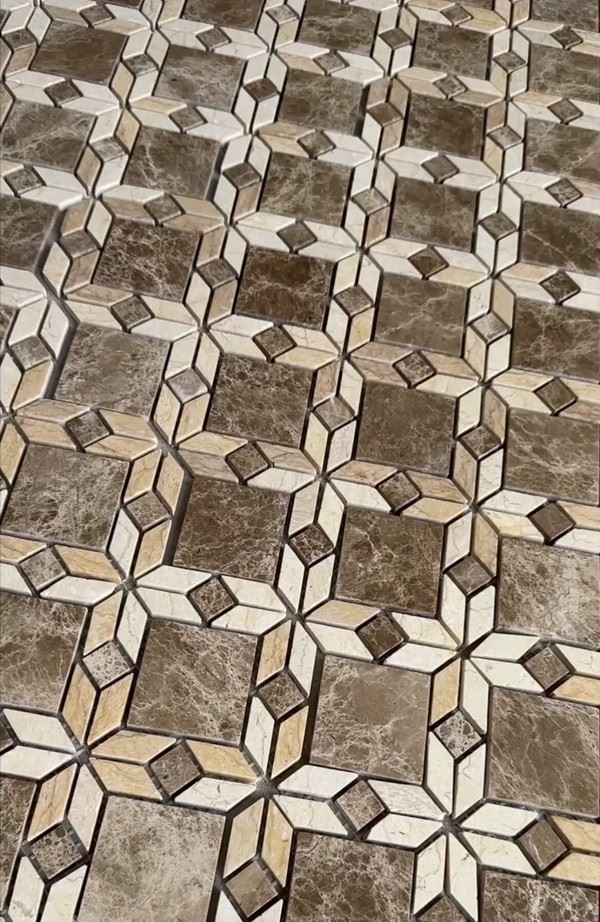 Dark Emperador Marble Mosaic