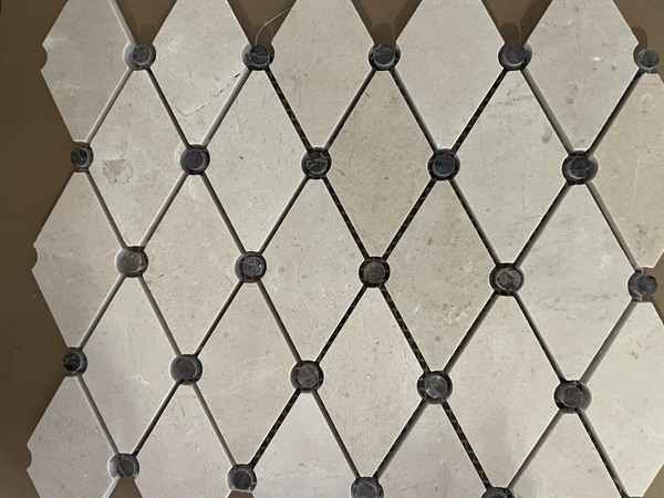 Diamond Beige Marble Mosaic Tile