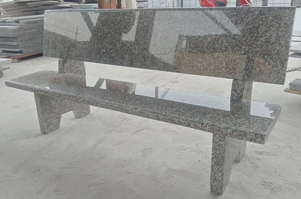 Pink Granite Garden Bench