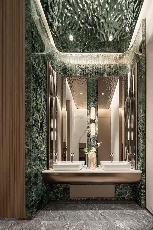 Green Marble Bathroom Vanity top