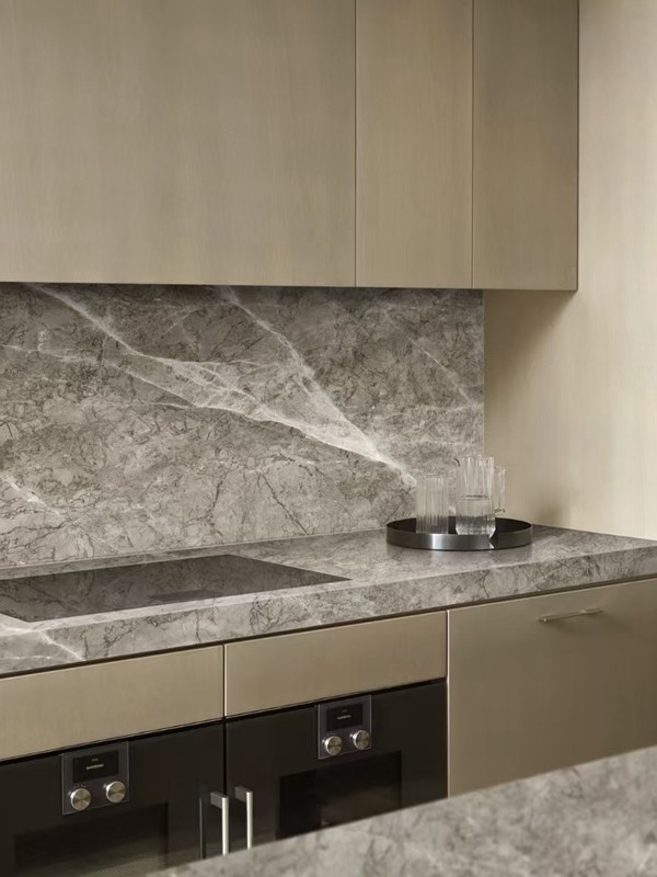 Grey marble Backsplash