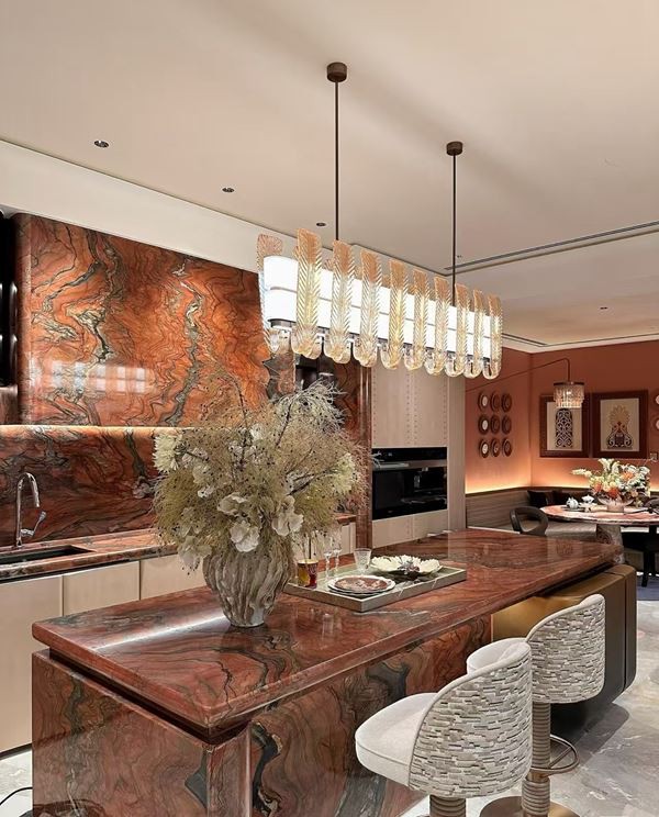 Countertop kuarzit merah