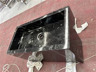 Sinki Apron Granit Hitam