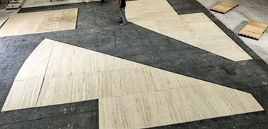 Jubin pelapisan dinding travertine