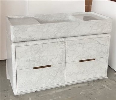 Kabinet bilik mandi marmar putih